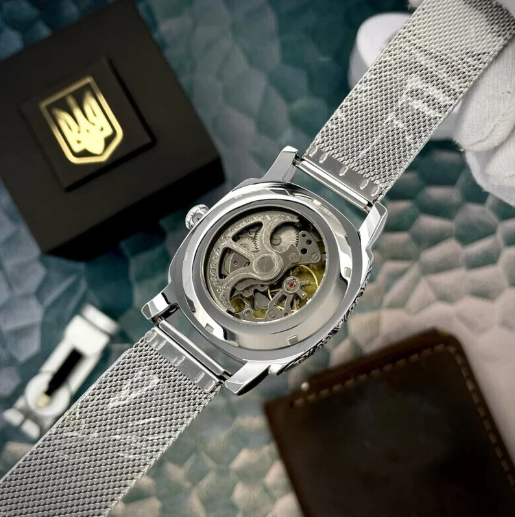 Чоловічий годинник Awarder 021-3D Де би не був Silver-Black Mesh 1202-0183 фото