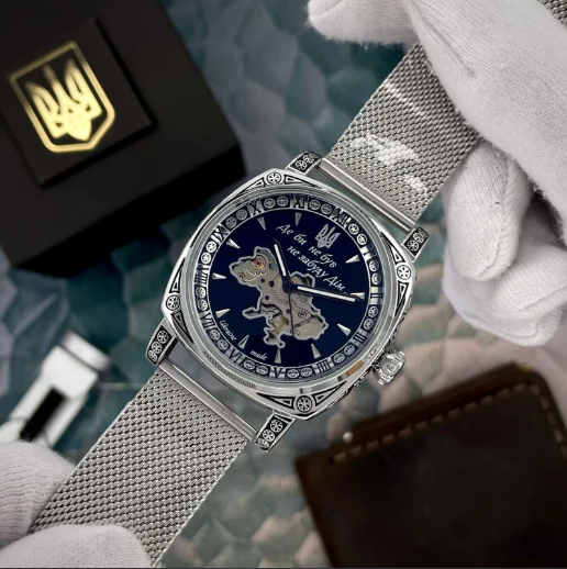 Чоловічий годинник Awarder 021-3D Де би не був Silver-Black Mesh 1202-0183 фото